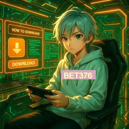 Imagem promocional do app oficial BET376 destacando a conveniência de jogar cassino online pelo celular ou navegador